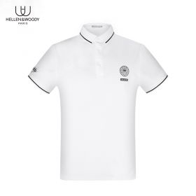 Slim-fit Polo Shirt with Castle Badge Print/HW22888SY-White-48/M