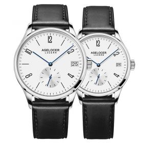 Agelocer Original Famous Brand Couple Watches Men Women Watches Mechanical Movement Date Day Waterproof 1202A1