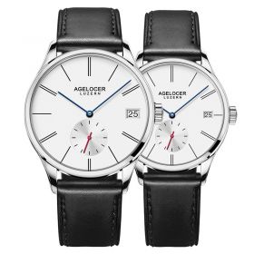Agelocer Original Famous Brand Couple Watches Men Women Watches Mechanical Movement Date Day Waterproof Watch