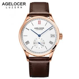 AGELOCER Antique Swizerland Wrist Watch Men 2019 Top Brand Luxury Famous Male Clock Gold Dive 50m Waterproof Watches 1102D2
