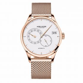 Agelocer Luxury Fashion Watches Rose Gold Strap Mechanical Watches for Men