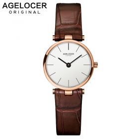 AGELOCER Casual Leather Quartz Watch