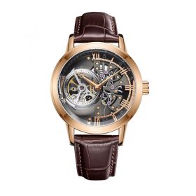 OBLVLO Fashion Casual Watches Analog Skeleton Watches Rose Gold Automatic Watches with Sapphire Crystal OBL8238-PBS