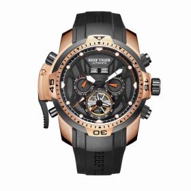 Reef Tiger/RT Sport Watch Men Waterproof Luminous Perpetual Calendar Automatic Mechanical Watches Clock RGA3532