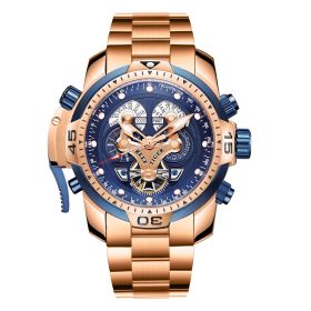 Reef Tiger/RT Designer Sport Mens Watch Rose Gold Perpetual Calendar Date Day Complicated Dial Mechanical Bracelet Watch RGA3503