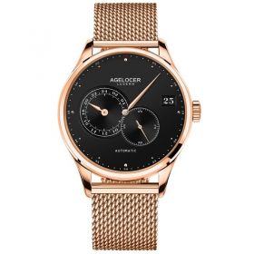 Agelocer Luxury Fashion Watches Rose Gold Strap Mechanical Waterproof Watches for Men 510S-PBP
