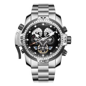 Reef Tiger/RT Designer Sport Mens Watch Perpetual Calendar Date Day Complicated Black Dial Mechanical Bracelet Watch RGA3503-YBYB