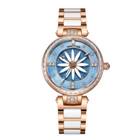 Reef Tiger Fashion Lily Women Watch Diamonds Bezel Full Rose Gold Watch Relogio Feminino RGA1599-PLP