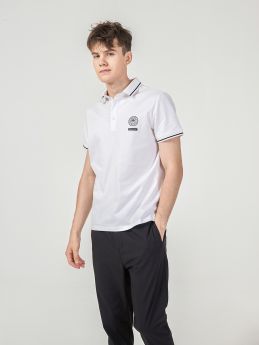 Slim-fit Polo Shirt with Castle Badge Print/HW22888SY
