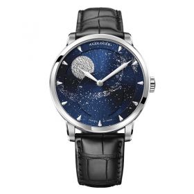 AGELOCER New Moon Phase Design Swiss Watch Mens Watches Top Brand Luxury Black leather Clock Men Automatic Watch 6404A1