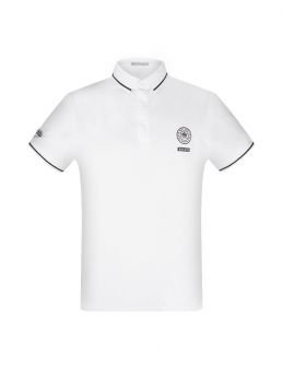 Slim-fit Polo Shirt with Castle Badge Print/HW22888SY