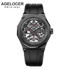 Switzerland Watches AGELOCER Original Men's Automatic Watch Self-Wind Fashion Men Mechanical Wristwatch 80 Hours Power Reserve 6001J1-R