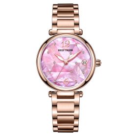 Reef Tiger Love Party Rose Gold With Miyota 8215 Automatic Mop Dial RGA1584-PPP