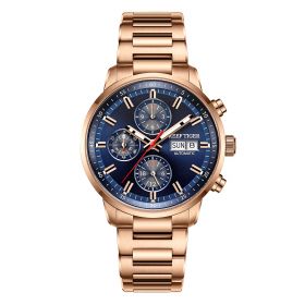 Reef Tiger Top Brand Rose Gold Sport For Men Automatic Mechanical With Date Waterproof RGA1659
