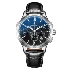 Reef Tige Designer Luxury Dress Watch Luminous Watches White Dial Black Leather Chronograph Quartz Watch RGA1669-Y