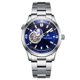 Reef Tiger Seattle Columbus Mens Full Stainless Steel Designer Autoamtic Watches RGA1693-2-Blue