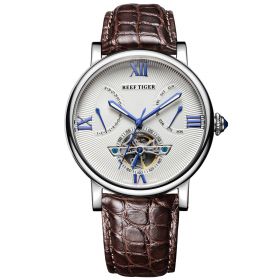 Reef Tiger Luxury Tourbillon Watch Men Rose Gold Automatic Mechanical Watch Date Day Luminous Designer Watches RGA191YWAS