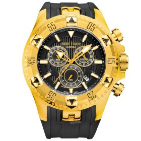 Reef Tiger Aurora Hercules II Yellow Gold Black Dial Quartz Watches RGA303
