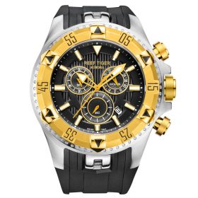 Reef Tiger Aurora Hercules II Yellow Gold/Steel Black Dial Quartz Watches RGA303