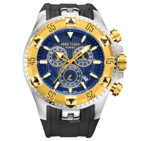 Reef Tiger Aurora Hercules II Yellow Gold/Steel Blue Dial Quartz Watches RGA303