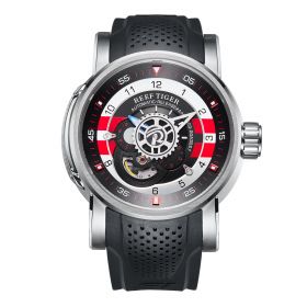 Reef Tiger Aurora Machinist Steel Rubber Strap Multifunctional Automatic Watches RGA30S7-YBBR