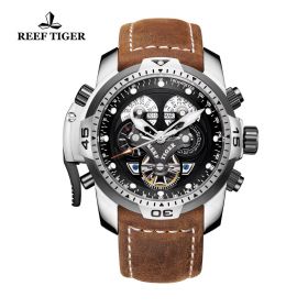Reef Tiger/RT Designer Sport Mens Watch with Perpetual Calendar Date Day Complicated Dial Mechanical Watch RGA3503-YBSB