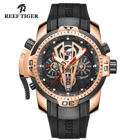 Reef Tiger Aurora Concept II Rose Gold Case Gold Mechanical Autoamtic Watches RGA3591-PBGR
