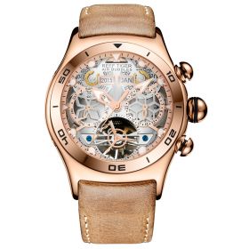 Reef Tiger Aurora Air Bubble Rose Gold White Dial Mechanical Automatic Watches RGA703-PWS