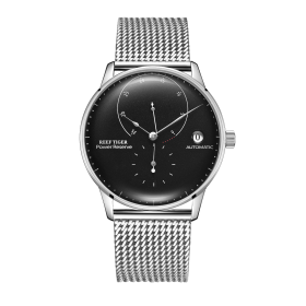 Reef Tiger Seattle II Navy Top Brand Luxury Watches Men Black Dial Automatic Watches Waterproof Men Watches RGA82B0-2-YBS