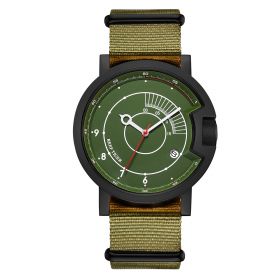 Reef Tiger 1980S Limited Edition Black Steel Green Dial Nylon Strap Automatic Watches RGA9035